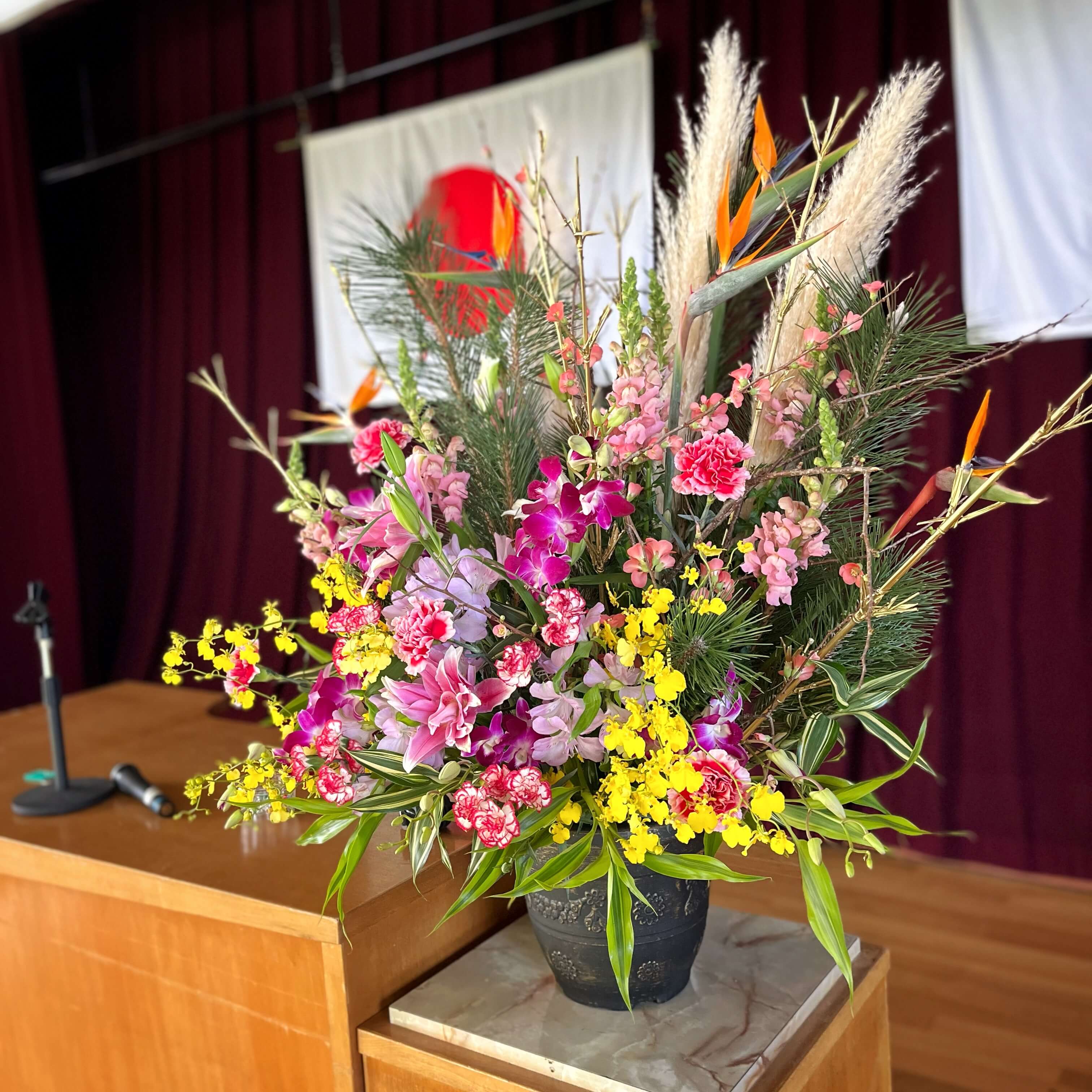 法人 式典会場装花